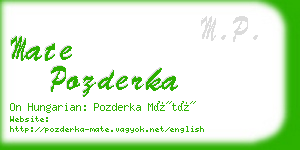 mate pozderka business card